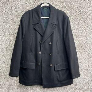 Lauren Ralph Lauren Pea Coat Men’s 46R Black Wool Blend Dressy